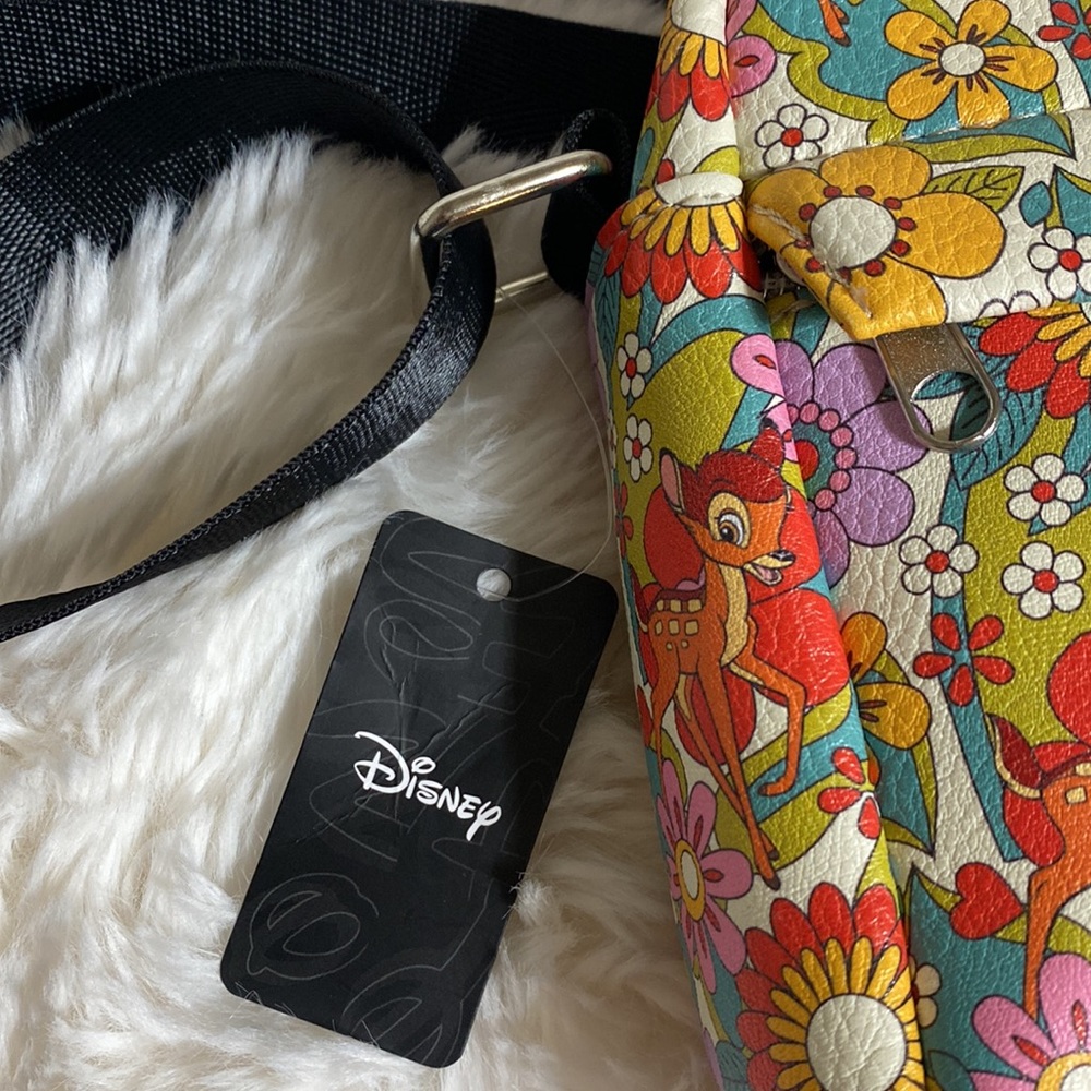 Buckle down Disney bag crossbody Bambi 70’s flower collage - Picture 3 of 6